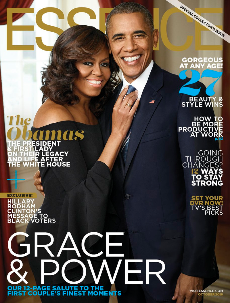 Essence cover featuring first lady Michelle Obama and President Barack Obama Essence magazine